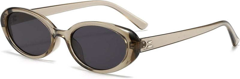 Breaksun Retro Oval Sunglasses for Women Men Fashion Small Oval Sunglasses 90s Vintage Shades - Image 1